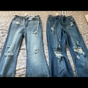 Size 5 flare jeans, can not fit, just bought could not return due to store rules